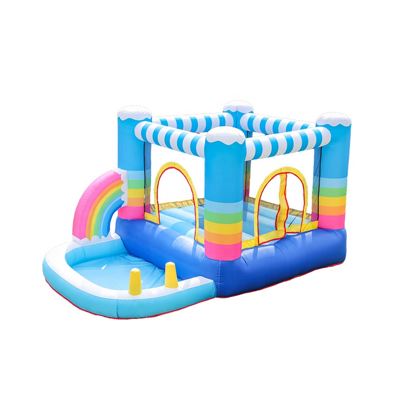 Water Slide Inflatable - 新品バウンスハウスカートン生地製インフレータブルバウンサーキャッスル ウォータースライダー付きインフレータブルバウンサー