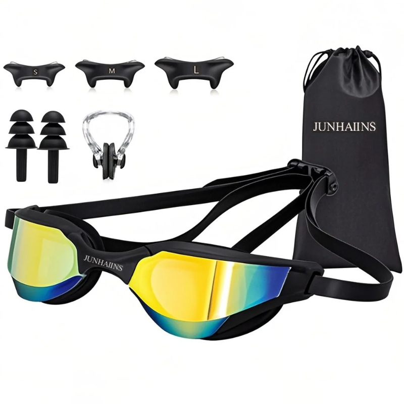 Swim Goggles Anti Fog Uv - 水泳ゴーグル メガネ、プロフェッショナル曇り止め、漏れなし UV 保護レーシング スイム ゴーグル