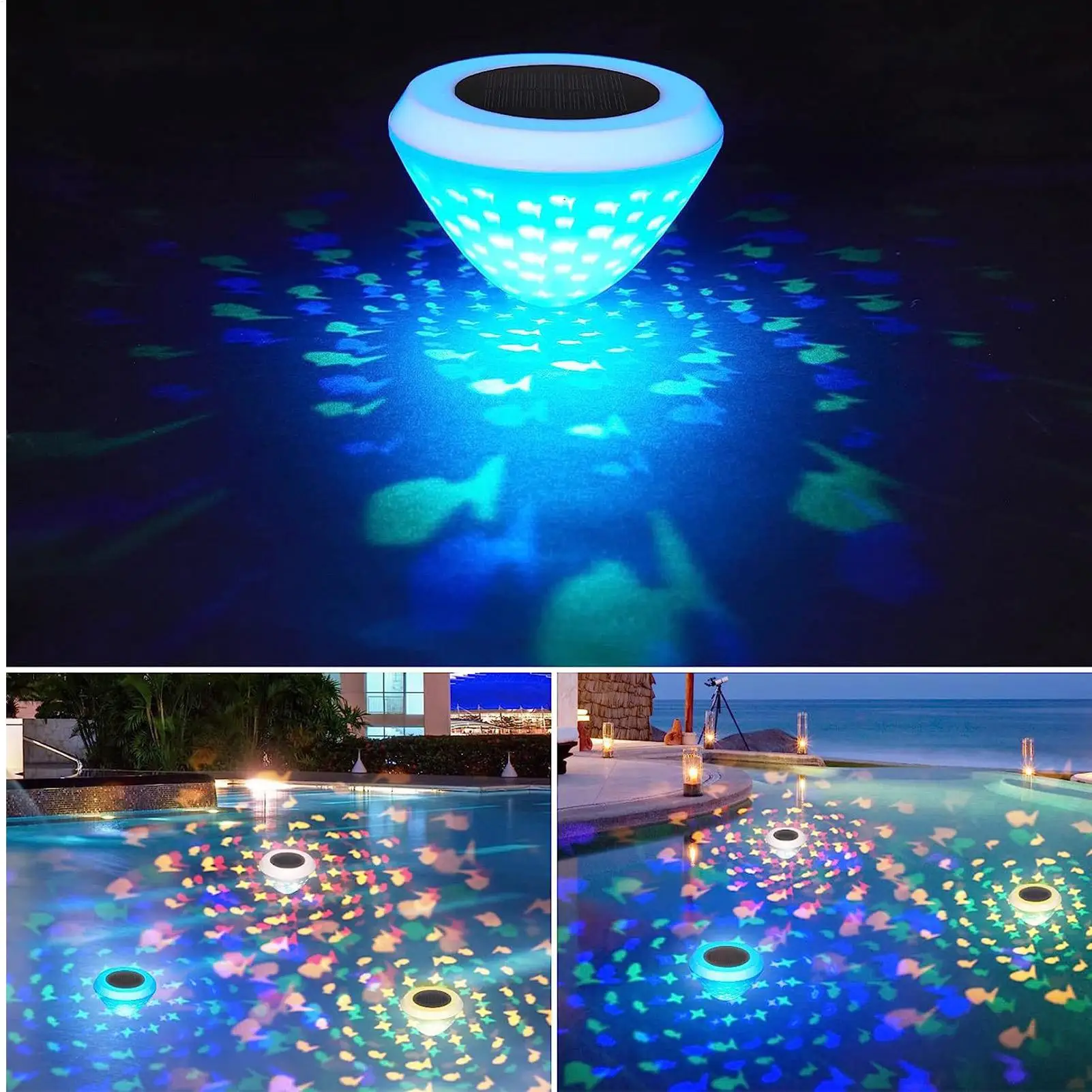 フローティングライト 防水 色変更可能 USB充電式 LED - Pool Light Solar Rechargeable のレビューと価格