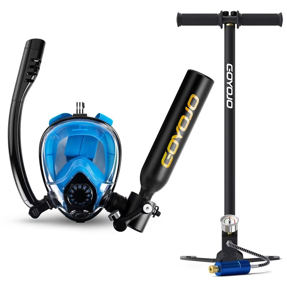 0.5Lのスキューバタンク、フルフェイス型シュノーケルマスク - Snorkel Mask Full Face のレビューと価格