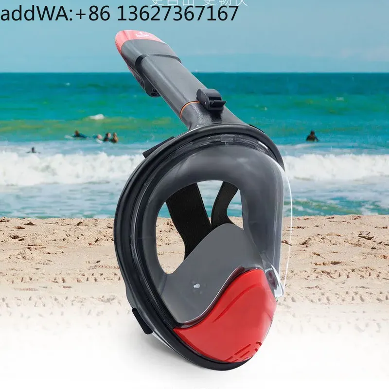 ドライタイプのシュノーケリングマスク、大人用フルフェイス型ダ - Snorkel Mask Full Face のレビューと価格