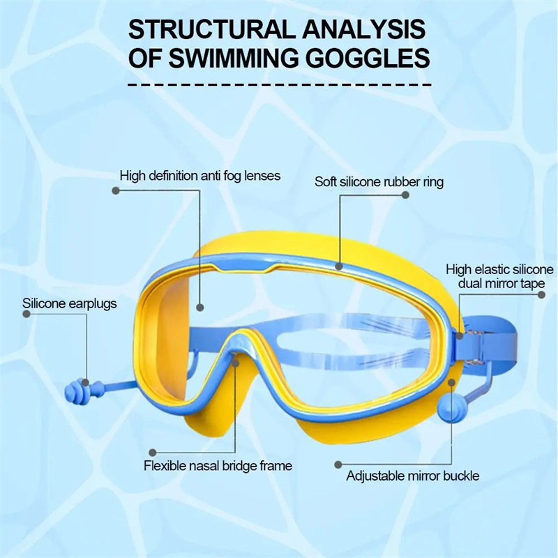 プロフェッショナルアンチフォグ水泳ゴーグル耳栓付きワイドビュ - Swim Goggles Anti Fog Uv のレビューと価格