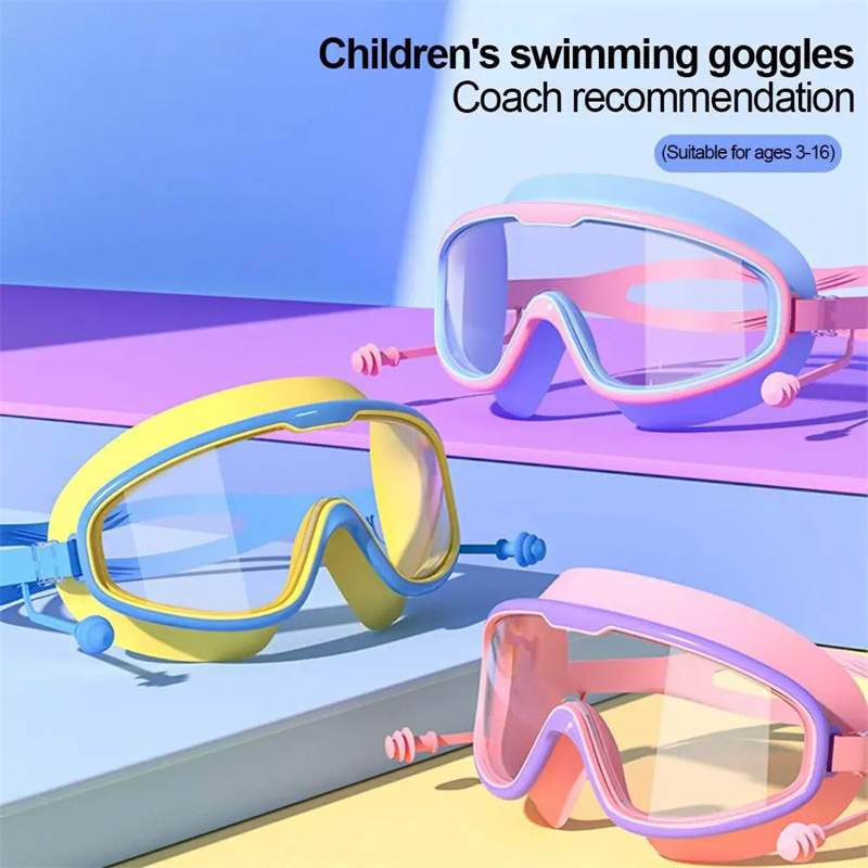 プロフェッショナルアンチフォグ水泳ゴーグル耳栓付きワイドビュ - Swim Goggles Anti Fog Uv のレビューと価格
