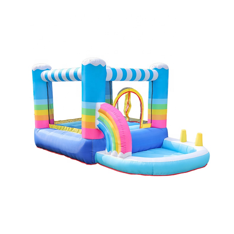 新品バウンスハウスカートン生地製インフレータブルバウンサーキ - Water Slide Inflatable のレビューと価格