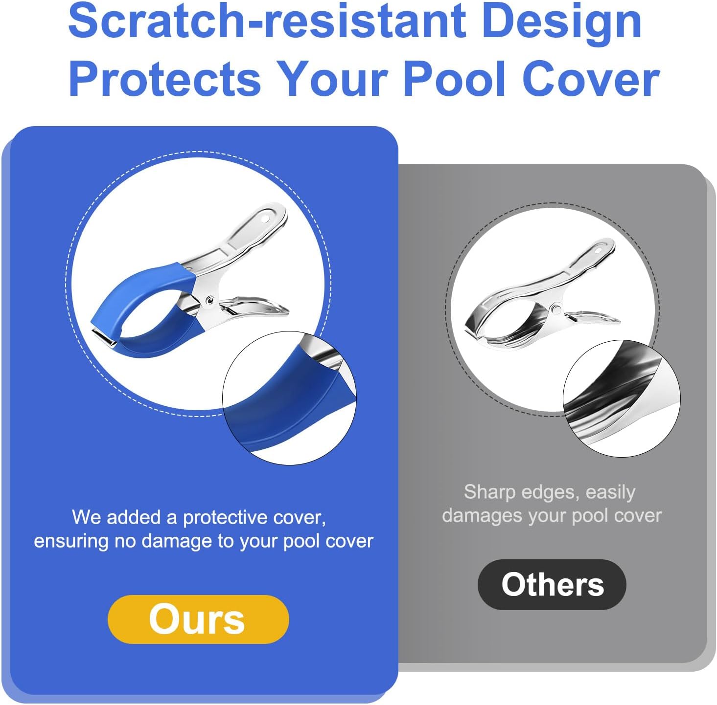 6個入り耐久性のあるステンレススチール製プールカバークリップ - Pool Ladder Above Ground のレビューと価格