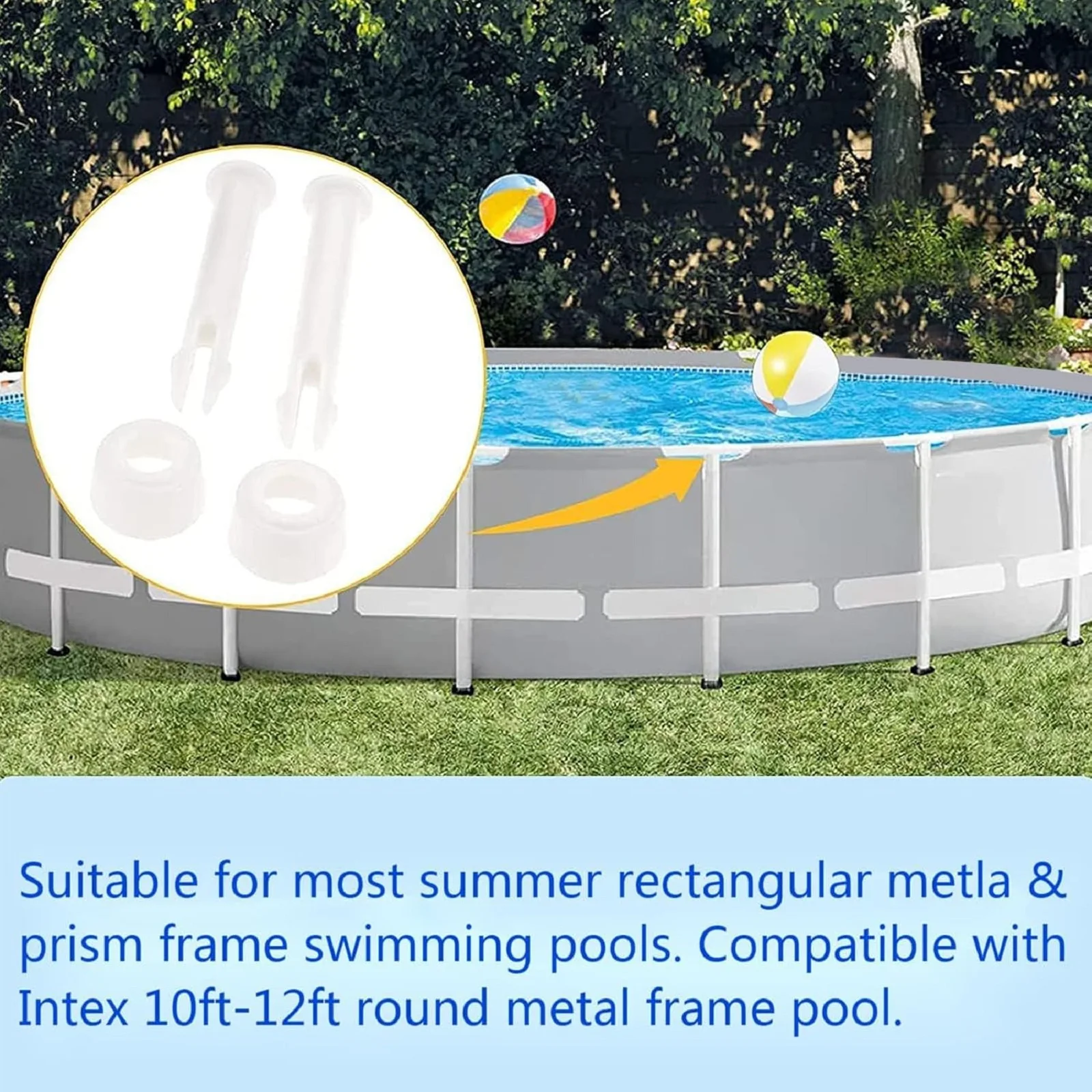 プラスチック製プールジョイントピン,インテックス用ゴムシール - Pool Ladder Above Ground のレビューと価格