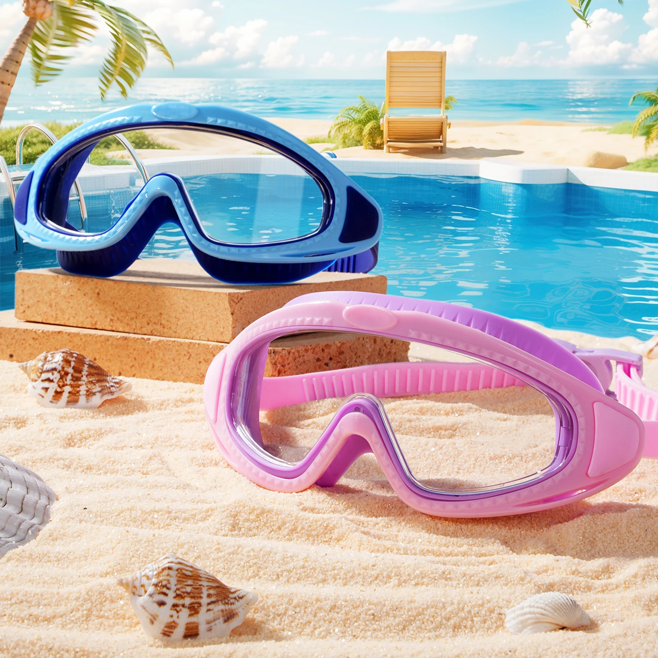 男女兼用 大人用スイムゴーグル ソフトシリコンパッド付き - - Swim Goggles Anti Fog Uv のレビューと価格