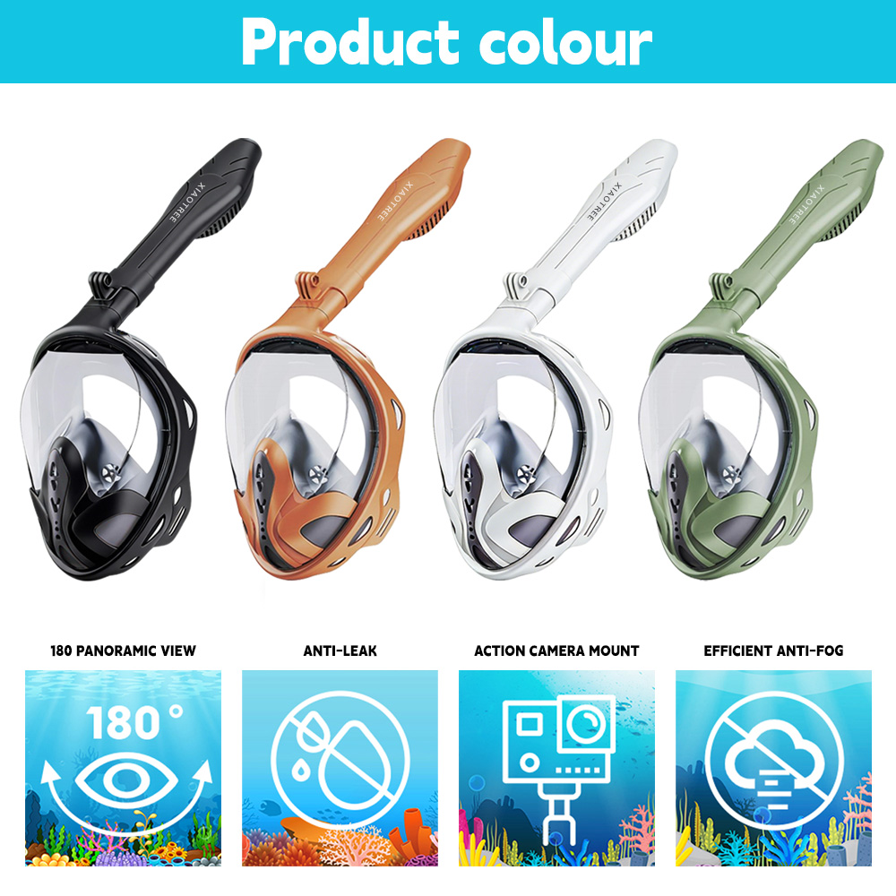 XIAOTREE フルフェイスシュノーケルマスク、取り外し可 - Snorkel Mask Full Face のレビューと価格