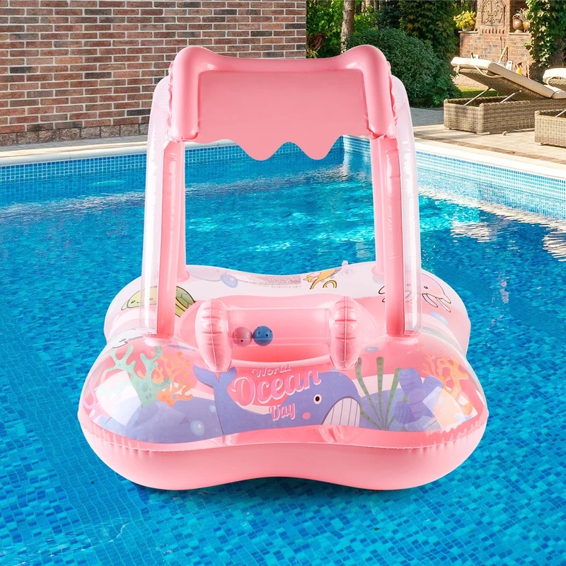 日よけ付きのインフレータブルプールフロート、快適な水上浮き輪 - Pool Float Ring Inflatable のレビューと価格