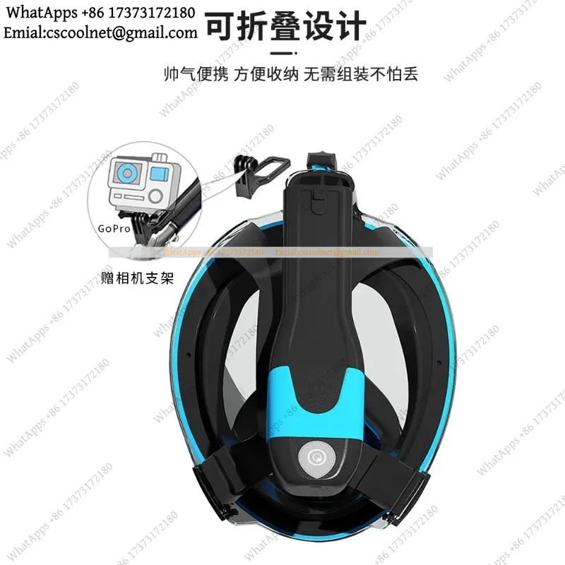 JS02 電気式シュノーケルマスク、フルフェイス型、大人用、 - Snorkel Mask Full Face のレビューと価格