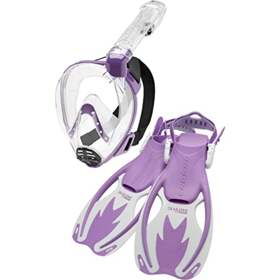 6～12歳のお子様向けジュニアシュノーケリングキット：フルフ - Snorkel Mask Full Face のレビューと価格
