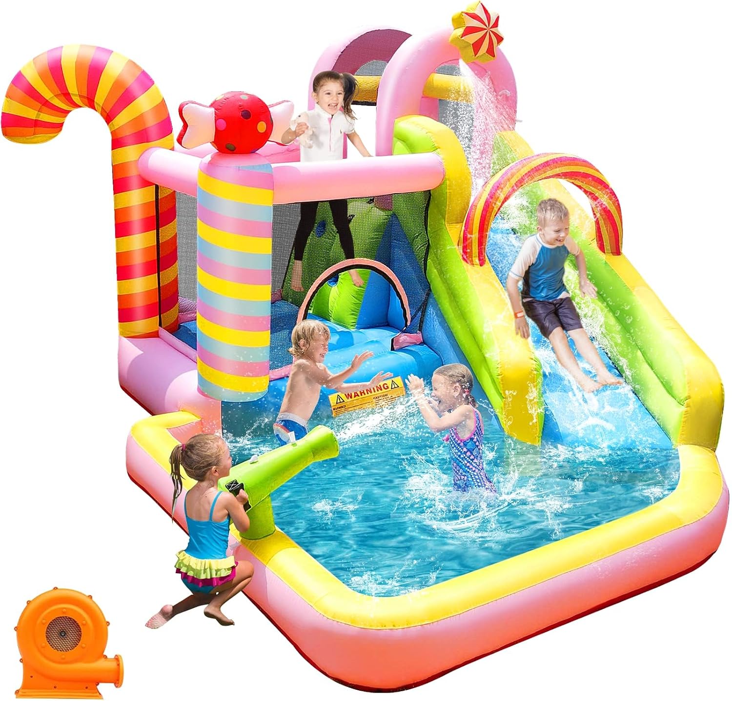 大型子供向け、ウォータースライドと450Wブロワー付きインフ - Water Slide Inflatable のレビューと価格